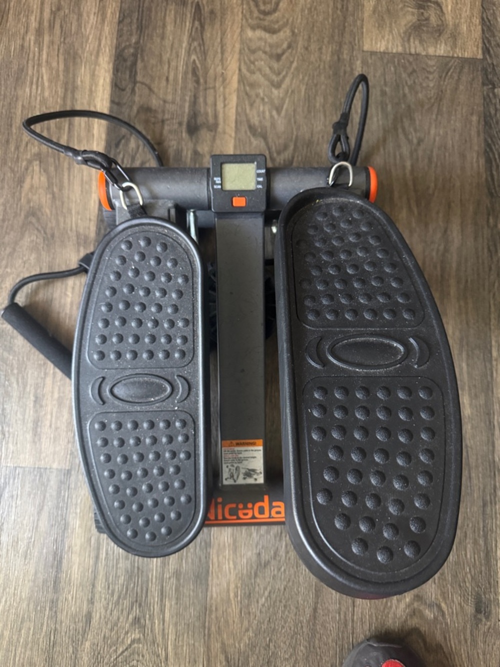 Black Mini Stepper with Resistance Bands - Black